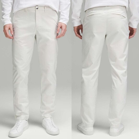 Lululemon Men's 32 ABC Classic-Fit Trouser Pants Smooth Twill Bone $128 M5B70S - Picture 1 of 16